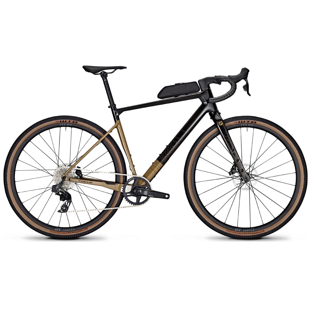 Focus Atlas 8.0 carbonraw / goldrush 2024 - SRAM Rival eTap AXS XPLR, 12-speed - DT Swiss GR1600