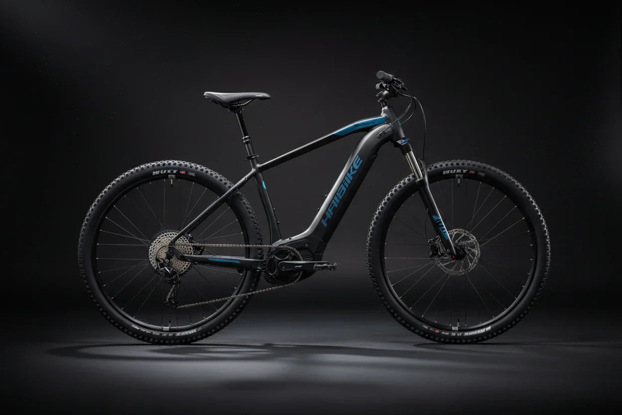 Electric bicycle on a dark background